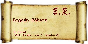 Bogdán Róbert névjegykártya