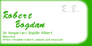 robert bogdan business card
