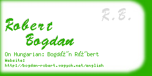 robert bogdan business card